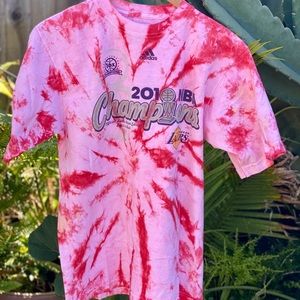 Thrifted Tye dye lakers 2010 championship t-shirt